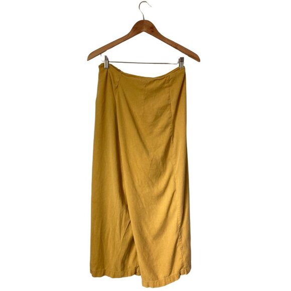 Anthropologie Little Lies Yellow Flowy Wide Leg Pants Women’s M - Picture 3 of 6